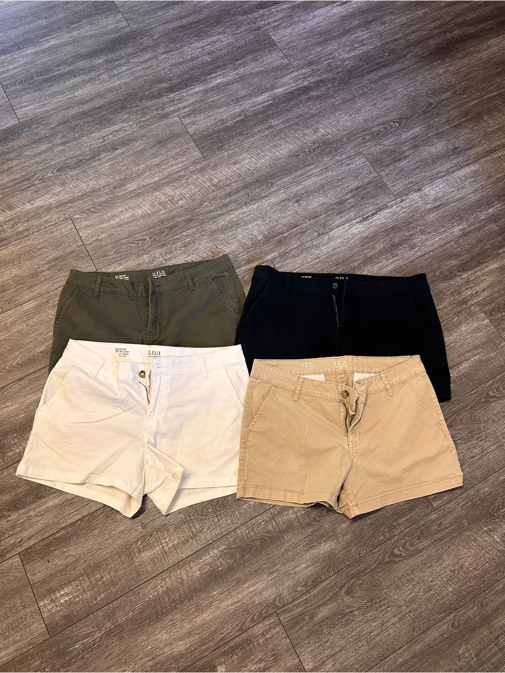 a.n.a Women’s Twill Shorts Set - Olive, Black, White, Tan